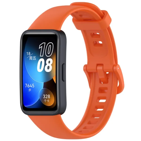 SILICONE Vymeniteľný remienok pre Huawei Band 10 / Band 9 oranžový