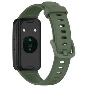 SILICONE Vymeniteľný remienok pre Huawei Band 10 / Band 9 tmavozelený