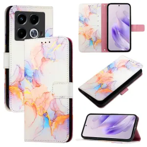ART MARBLE Peňaženkový kryt pre Infinix Note 40 WHITE ORANGE