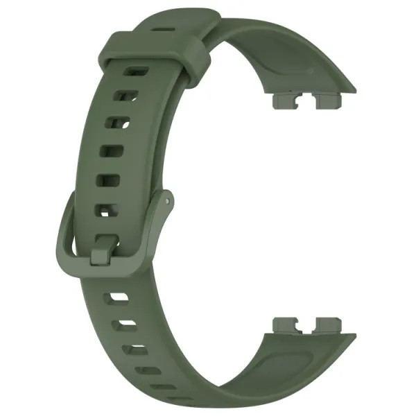 SILICONE Vymeniteľný remienok pre Huawei Band 10 / Band 9 tmavozelený