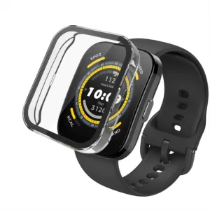 PC FULL COVER Plastový kryt so sklom pre Amazfit Bip 5 béžový