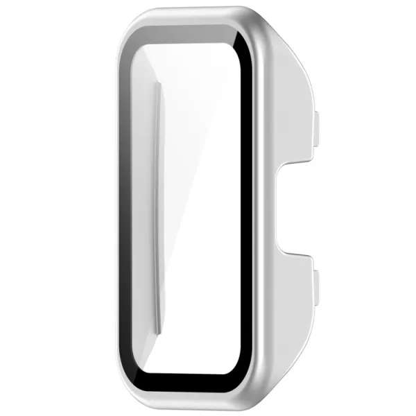 PC FULL COVER Plastový kryt so sklom pre Huawei Band 8 / 9 strieborný