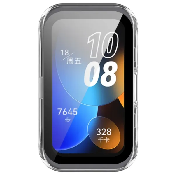 PC FULL COVER Plastový kryt so sklom pre Huawei Band 8 / 9 priehľadný