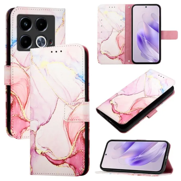 ART MARBLE Peňaženkový kryt pre Infinix Note 40 ROSE GOLD