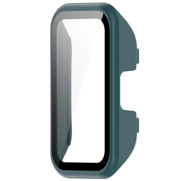PC FULL COVER Plastový kryt so sklom pre Huawei Band 8 / 9 zelený