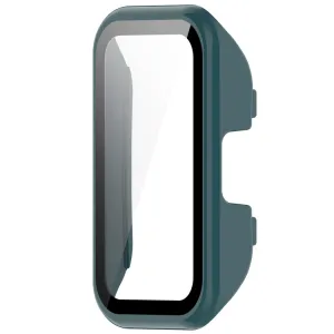 PC FULL COVER Plastový kryt so sklom pre Huawei Band 8 / 9 zelený