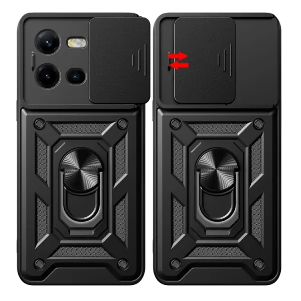 RING CAMERA Kryt s držiakom pre Vivo X80 Lite 5G ružový