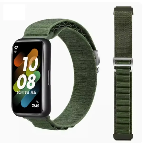 NYLON remienok pre Huawei Band 8 / 9 zelený
