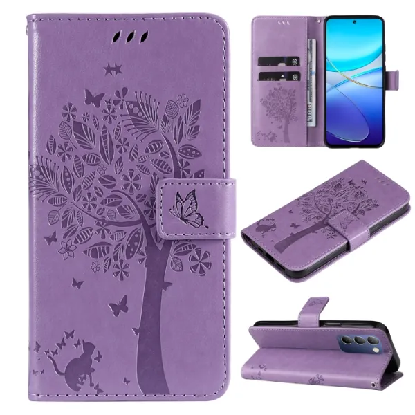 ART CAT Peňaženkový kryt pre Vivo V40 SE 5G fialový