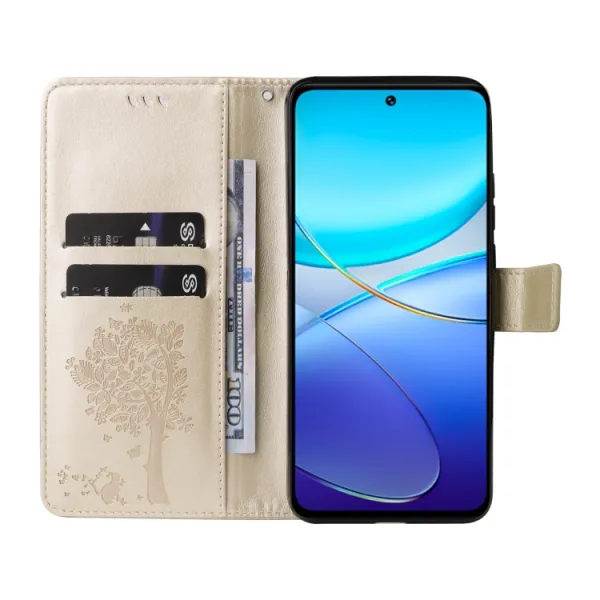 ART CAT Peňaženkový kryt pre Vivo V40 SE 5G zlatý