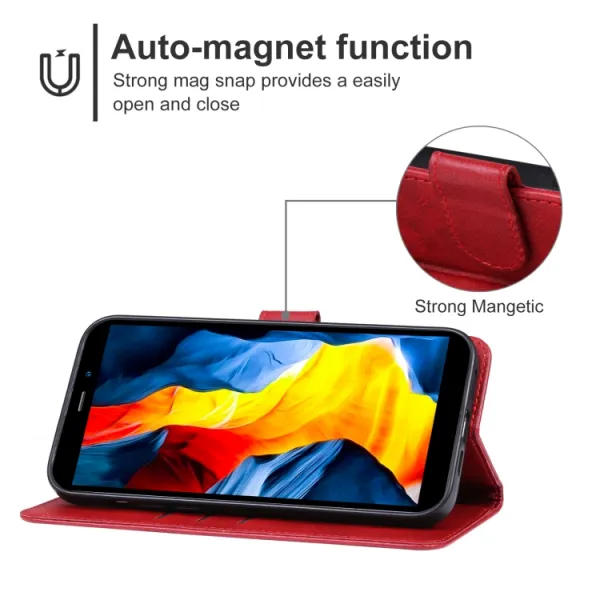 SMOOTH Peňaženkové puzdro pre Oukitel WP32 červené