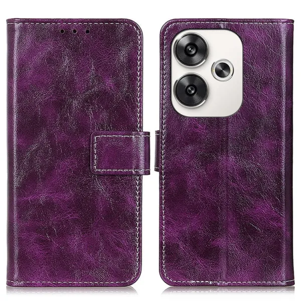 RETRO Peňaženkový obal Xiaomi Poco F6 fialový