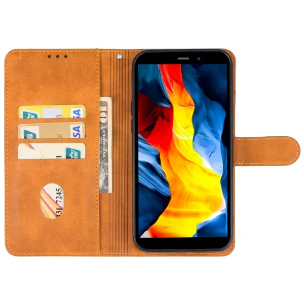 SMOOTH Peňaženkové puzdro pre Oukitel WP32 hnedé