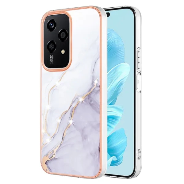 IMD MARBLE Ochranný kryt pre Honor 200 Lite WHITE