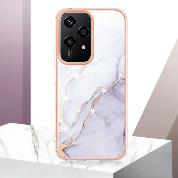 IMD MARBLE Ochranný kryt pre Honor 200 Lite WHITE