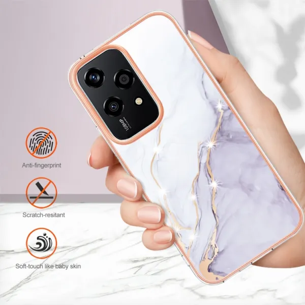 IMD MARBLE Ochranný kryt pre Honor 200 Lite WHITE