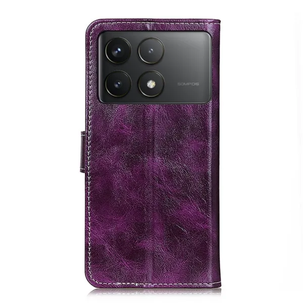 RETRO Peňaženkový obal Xiaomi Poco F6 Pro fialový