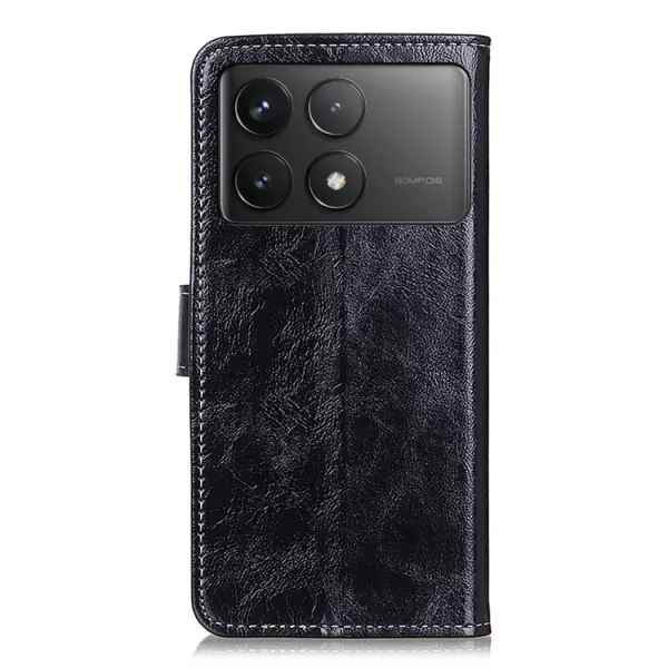 RETRO Peňaženkový obal Xiaomi Poco F6 Pro čierny