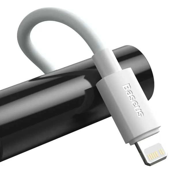 BASEUS SIMPLE WISDOM 2x Kábel USB-C / Lightning 20W 1.5 metra biely
