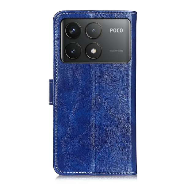 RETRO Peňaženkový obal Xiaomi Poco F6 Pro modrý