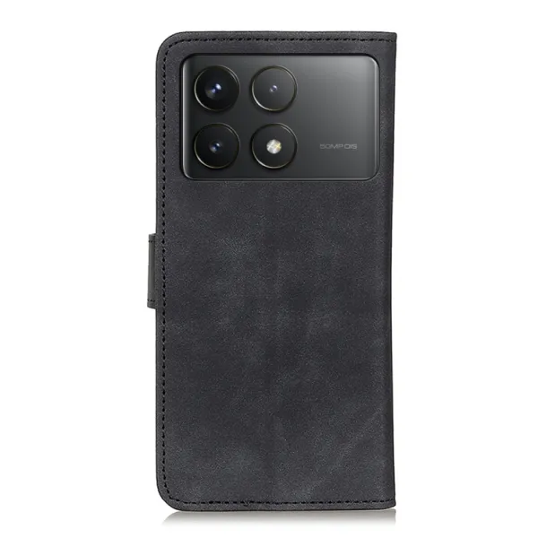 KHAZNEH RETRO Zaklápacie puzdro pre Xiaomi Poco F6 Pro čierne