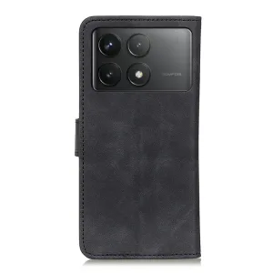 KHAZNEH RETRO Zaklápacie puzdro pre Xiaomi Poco F6 Pro čierne