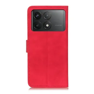 KHAZNEH RETRO Zaklápacie puzdro pre Xiaomi Poco F6 Pro červené