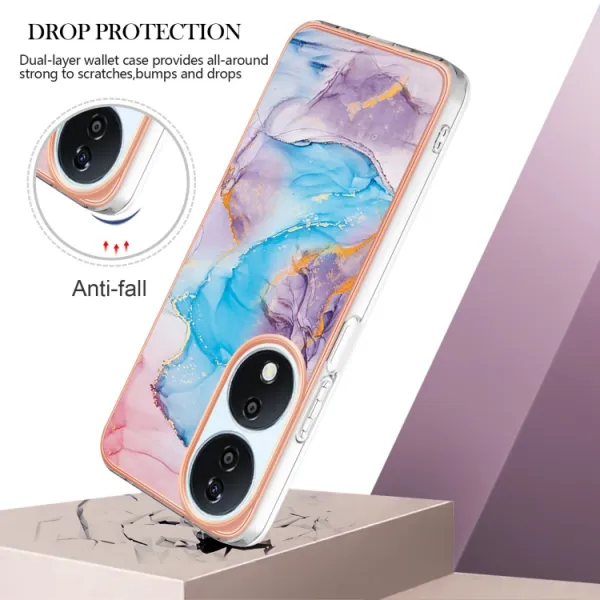 IMD MARBLE Ochranný kryt pre Honor X7b BLUE