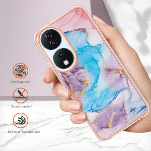 IMD MARBLE Ochranný kryt pre Honor X7b BLUE