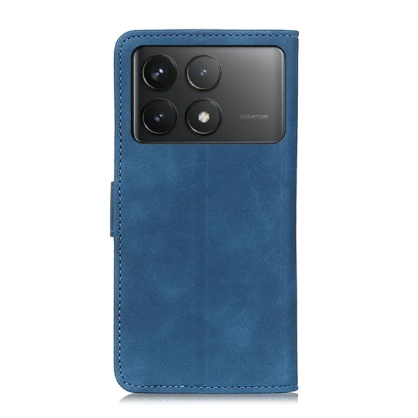 KHAZNEH RETRO Zaklápacie puzdro pre Xiaomi Poco F6 Pro modré