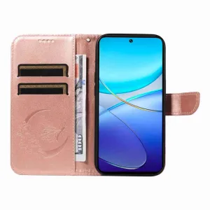 ART BUTTERFLY Peňaženkový obal pre Vivo V40 SE 5G ružovozlatý