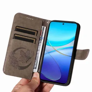 ART BUTTERFLY Peňaženkový obal pre Vivo V40 SE 5G šedý