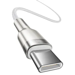 BASEUS CAFULE METAL 100W Kábel USB-C / USB-C 1 meter biely