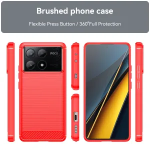 FLEXI TPU Ochranný kryt Xiaomi Poco X6 Pro 5G červený