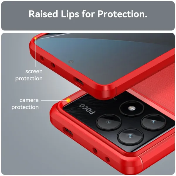FLEXI TPU Ochranný kryt Xiaomi Poco X6 Pro 5G červený