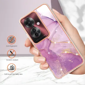 IMD MARBLE Ochranný kryt pre Oppo Reno11 F 5G PURPLE
