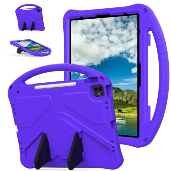 KIDDO Detský obal pre Apple iPad Pro 13 2024 / M5 2025 fialový