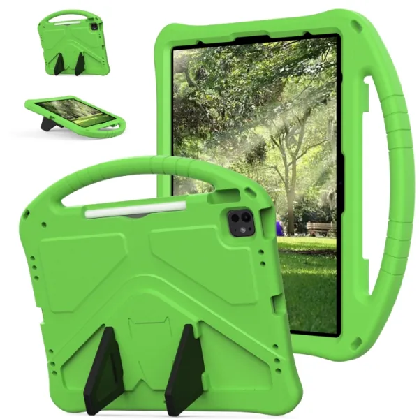 KIDDO Detský obal pre Apple iPad Pro 13 2024 / M5 2025 zelený