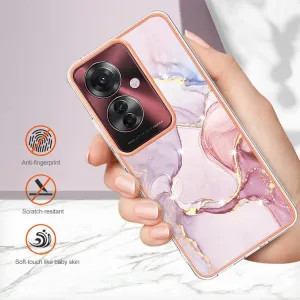 IMD MARBLE Ochranný kryt pre Oppo Reno11 F 5G ROSE GOLD