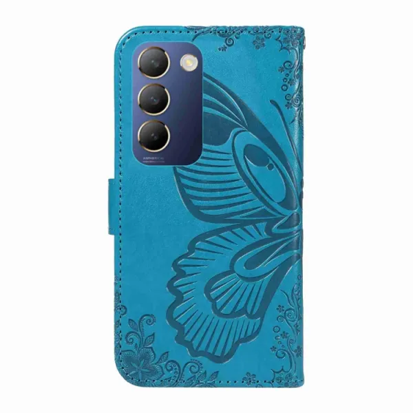 ART BUTTERFLY Peňaženkový obal pre Vivo V40 SE 5G modrý