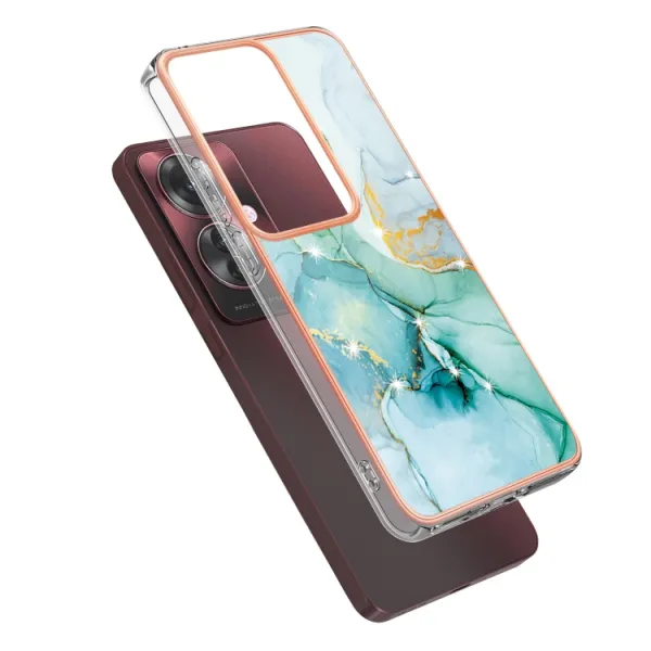 IMD MARBLE Ochranný kryt pre Oppo Reno11 F 5G GREEN