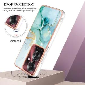 IMD MARBLE Ochranný kryt pre Oppo Reno11 F 5G GREEN