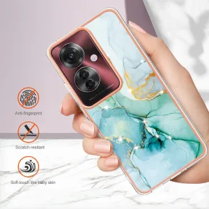 IMD MARBLE Ochranný kryt pre Oppo Reno11 F 5G GREEN