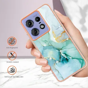 IMD MARBLE Ochranný kryt pre Motorola Edge 50 Pro GREEN
