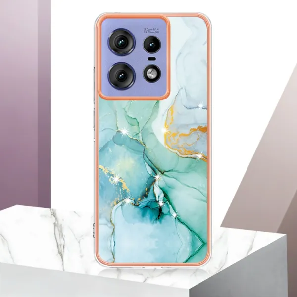 IMD MARBLE Ochranný kryt pre Motorola Edge 50 Pro GREEN