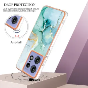 IMD MARBLE Ochranný kryt pre Motorola Edge 50 Pro GREEN