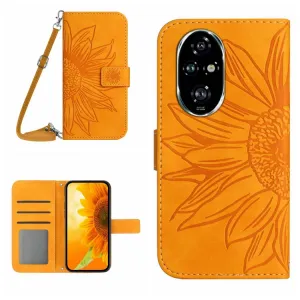 ART SUNFLOWER Peňaženkový obal so šnúrkou pre Honor 200 žltý