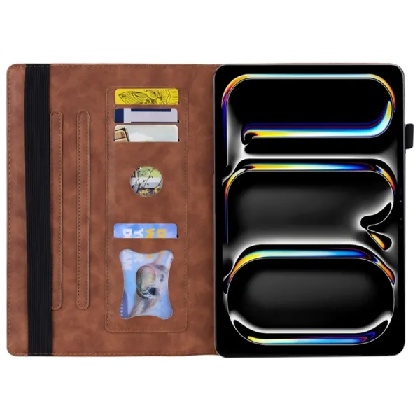 FLATY Zaklápacie puzdro pre Apple iPad Pro 11 2024 / M5 2025 hnedé