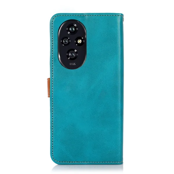 KHAZNEH DUAL-COLOR Peňaženkový kryt pre Honor 200 modrý
