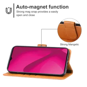 SMOOTH Peňaženkové puzdro pre T Phone 2 hnedé
